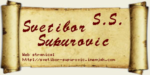 Svetibor Supurović vizit kartica